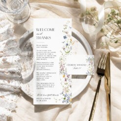 Wildflower Wedding Thank You Note Template