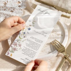 Wildflower Wedding Thank You Note Template