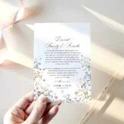 Photo Thank You Wedding Cards Wildflower Template