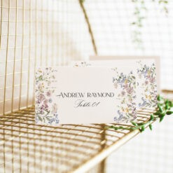 Wildflower Wedding Place Card Template