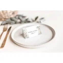 Wildflower Wedding Place Card Template