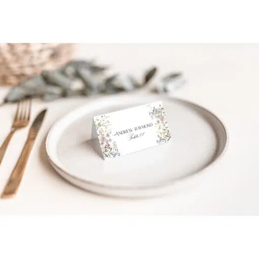 Wildflower Wedding Place Card Template