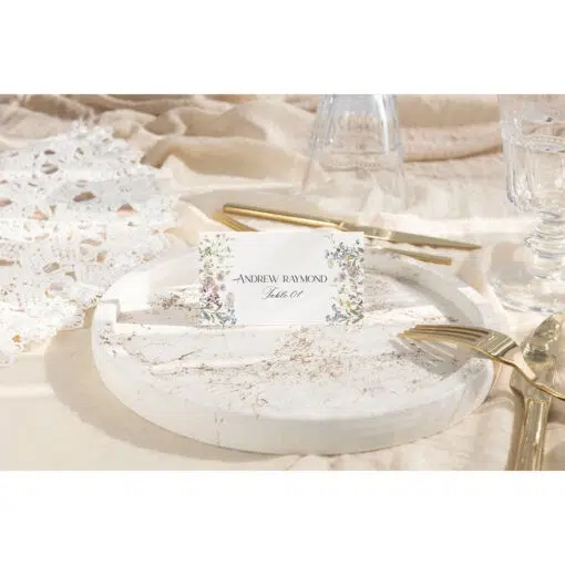 Wildflower Wedding Place Card Template