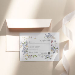 Wildflower RSVP Card Template Editable