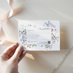 Wildflower RSVP Card Template Editable