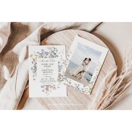 Wildflower Wedding Save The Date Template