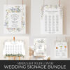 Wildflower Wedding Reception Sign Wedding Bundle Templates