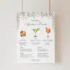 Signature Drink Sign Template Wildflower Wedding