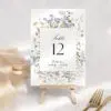 Wildflower Wedding Table Number Templates