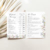 Wildflower Wedding Itinerary Template