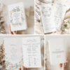 Wildflower Wedding Ceremony Program Template