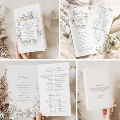 Wildflower Wedding Ceremony Program Template