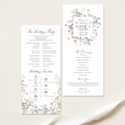 Wildflower Wedding Ceremony Program Template