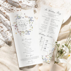 Wildflower Wedding Ceremony Program Template