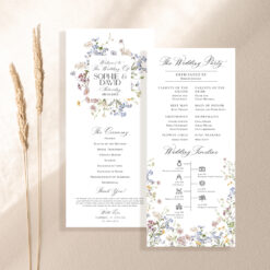 Wildflower Wedding Ceremony Program Template