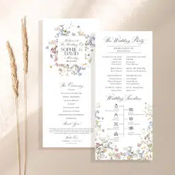Wildflower Wedding Ceremony Program Template