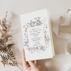 Wildflower Wedding Ceremony Program Template