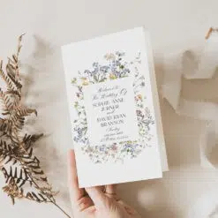 Wildflower Wedding Ceremony Program Template