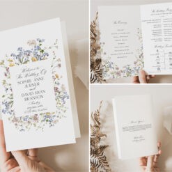 Wildflower Wedding Ceremony Program Template