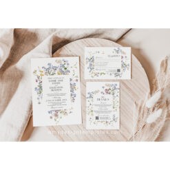 Wildflower Wedding Invitation Suite Template