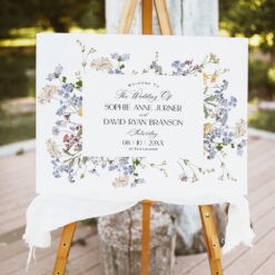 Wildflower Wedding Welcome Sign Template