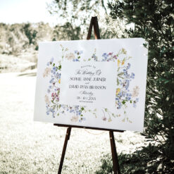 Wildflower Wedding Welcome Sign Template