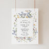 Wildflower Wedding Welcome Sign Template