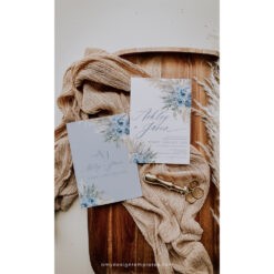 Blue Wedding Invitation Template