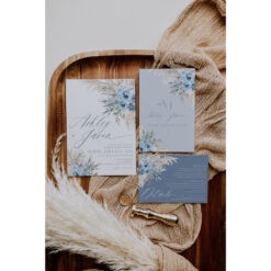 Blue Wedding Invitation Template