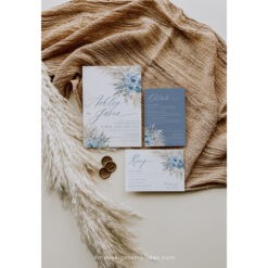 Blue Wedding Invitation Template