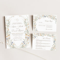 Wildflower Wedding Invitation Template