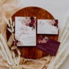 Burgundy Wedding Invitations Template