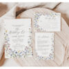 Botanical Wedding invitations, Wildflower Wedding Invitation Suite Template