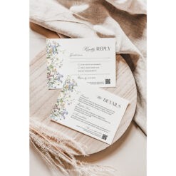 Wildflower Wedding Invitation Suite Template, Botanical Wedding Invite Template Download