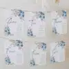 Dusty Blue Seating Chart Cards, Bohemian Seating Chart Template, Blue Wedding Table Seating Chart Template, Seating Cards D018 Amy Design Templates