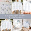 Boho Dusty Blue Wedding Bundle, Bohemian Wedding Signs Template Bundle, Wedding Receptions, Blue Wedding Signage Bundles D018 Amy Design Templates