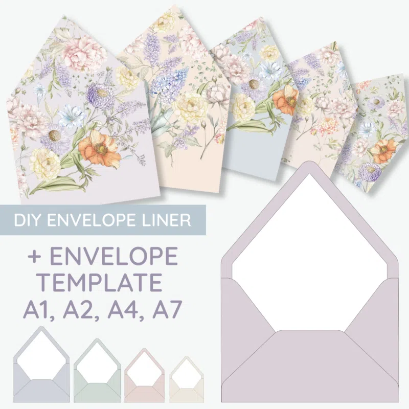 DIY Envelope Liner Template Free Printables Envelope A7 Download