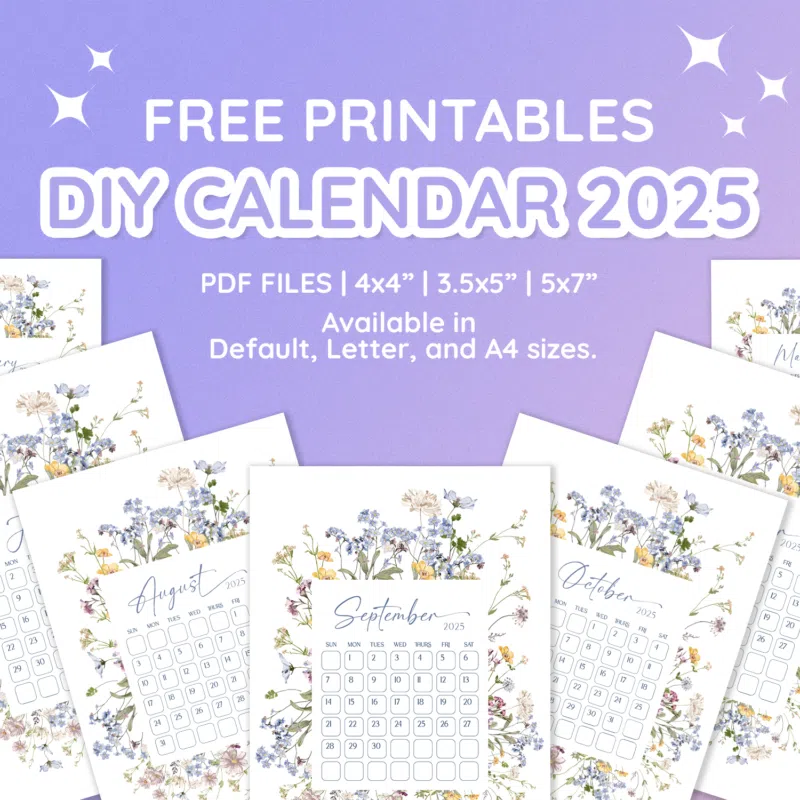 Printable Calendar 2025 Template, Free Calendar Printable Calendar DIY Printing