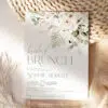 Boho Greenery Bridal Brunch Invitation, Green Bridal Shower Editable Template