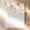 Blush Pink Floral Bridal Brunch Invitation, Spring Bridal Shower Editable Template