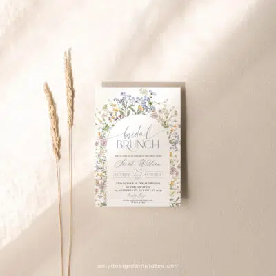 Wildflower Bridal Brunch Invitation