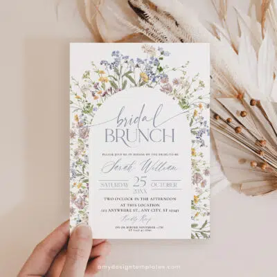 Wildflower Bridal Brunch Invitation