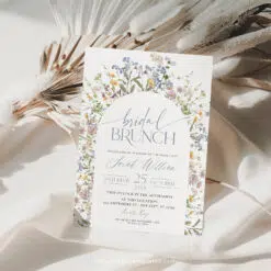 Wildflower Bridal Brunch Invitation, Editable Floral Bridal Shower Brunch Template