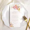 Floral Thank You Napkin Note Printable Template A034