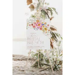 Bright Colorful Bridal Shower Brunch Welcome Sign Template A034
