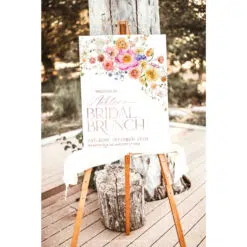 Bright Colorful Bridal Shower Brunch Welcome Sign Template A034