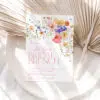 Bright & Colorful Bridal Brunch Invitation, Editable Wildflower Bridal Shower Brunch Template