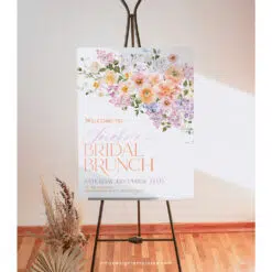 Spring Floral Bridal Shower Brunch Welcome Sign Template A038