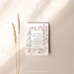 Wildflower Bridal Brunch Invitation, Prairie Flowers Bridal Shower Editable Template
