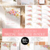 Bright Floral Bridal Shower Bundle Template | Love In Bloom Bridal Shower Invitations | 50 Shower Games Printable